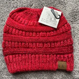 C.C Messy Bun Beanie NWT